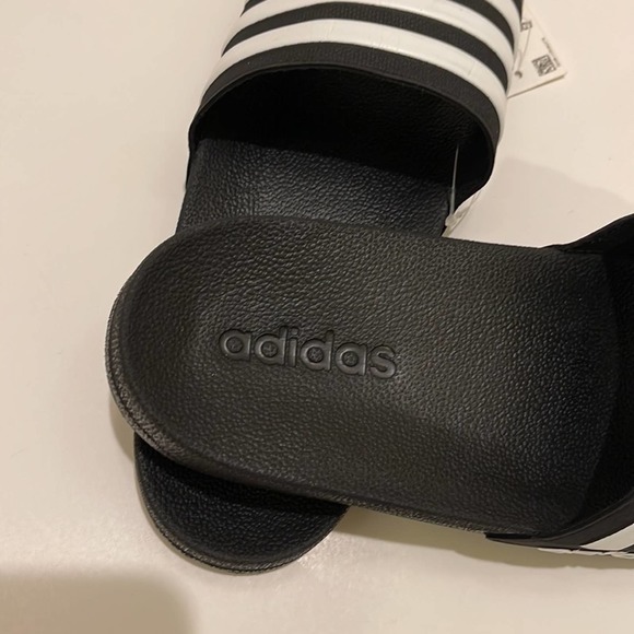 NWT ADIDAS Black and White Slide. main image 4